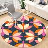 1pc Ducks Pattern Office Round Area Rug, Indoor Mat Suitable For Office, Under Office Chairs Bedroom Living Room Home Decor, Room Deco 159