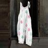 Women's Jumpsuit  Print Casual Loose Vintage Shoulder Strap Cotton Linen