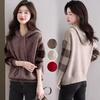 Knit Cable Knit Hoodie with Long Sleeves Luxurious Appeal and a Delicate Loose Casual Everyday Wear [MSFQSNB] Women's Top, Autumn/Winter, Hood,