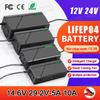 14.6 29.2V 5A 10A Lifepo4 Charger 12V 24V 4 8S 5 10A LiFePO4 High-quality 110-240V EU Charger For Lithium Iron Phosphate Battery