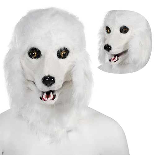 

[kitamurasyokai] [Moving Mouth] Pakupaku Animal Realistic Animal Masks Featuring Dog, Poodle, Chicken, Gorilla, and Lion Faces, Costume Masks, Party S