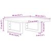 Washbasin Top with Mounting Bracket Steel and Solid Oak Wood