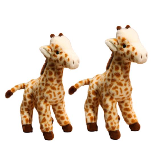 Plush Giraffe Doll Soft Cute Stuffed Giraffe Standing Plush Animal Toy Fluffy Giraffe