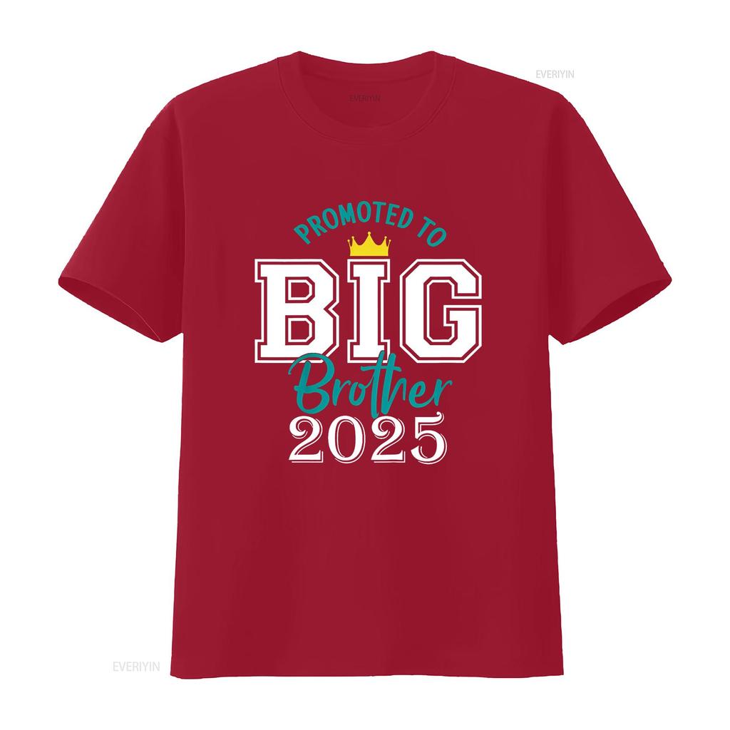Kids Fun Promoted to Big Brother New baby Older sibling 2025 T Shirt vintage Washed homme Stylish Comfortable Unisex Casual