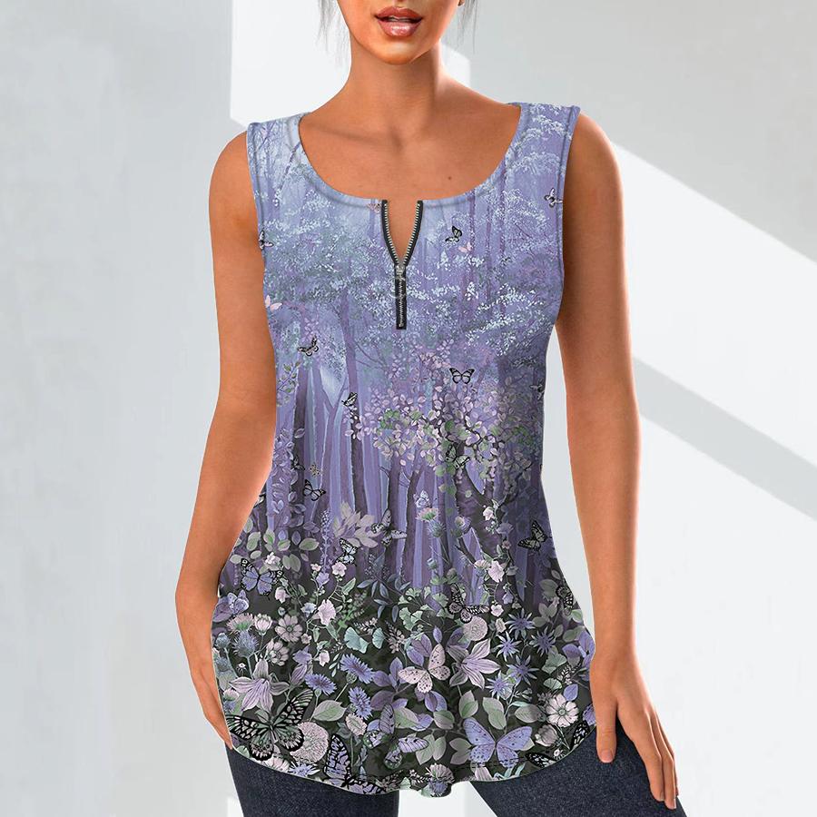 

Женские модные рубашки с v-образным вырезом, повседневные топы, футболка, женский жилет с 3D красивым лесным принтом, блузка без рукавов больших размеров, топы на бретелях 8XL серый