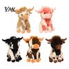 Cute Farmhouse Style Decor Highland Cow Stuffed Animal Toy, Soft Plush Scottish Cattle Doll, Photography Prop Farm Doll Present for Adults Kids