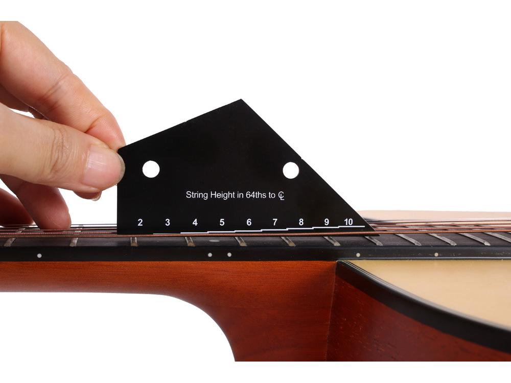 Black Electric Guitar String Height Measuring Ruler