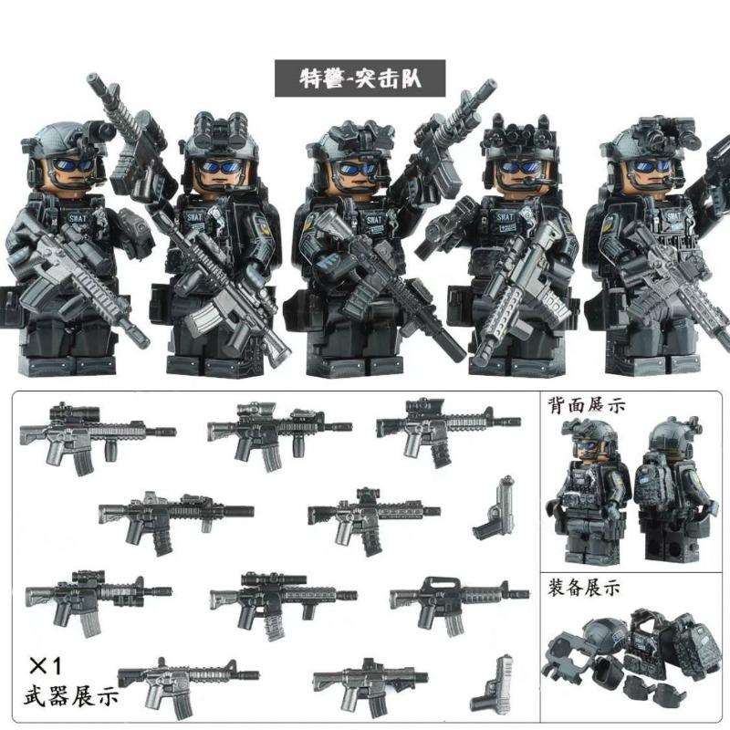 High military US special forces soldiers green beret army weapons miniature building block puzzle birthday gift world war ii
