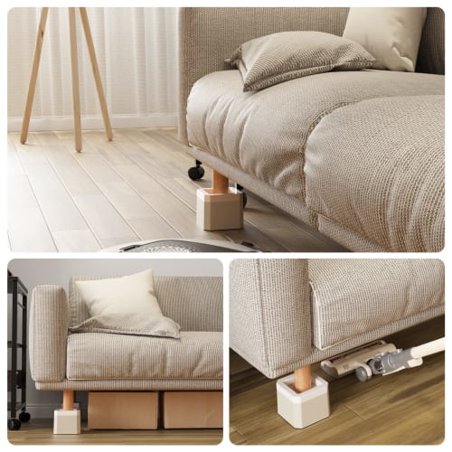 DEWEL Washing Machine Raiser, Adjustable Height, for Washing Machines, Refrigerators, Sofas, and Kotatsu Tables, Set of 4, with Anti-Vibration and Sou