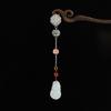 Natural Chalcedony Medium Classical Cheongsam Tassel Button Chinese Gourd Pendant Pendant Hanfu Retro Accessories