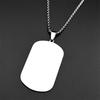 Hebrew Star of David Dog Tag Pendant Necklace for Women Men Stainless Steel Silver Color Jewish Enamel Chain Amulet Jewelry