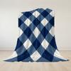 Marineblau karierte Flanelldecke Warm Weich Halloween Weihnachten Sofa Warm Gemütlich Dekoratives Dekor Geschenk für Alle Jahreszeiten