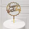 1Pcs Gold Acrylic Letter Happy Birthday Cake Party Supplies Decoration