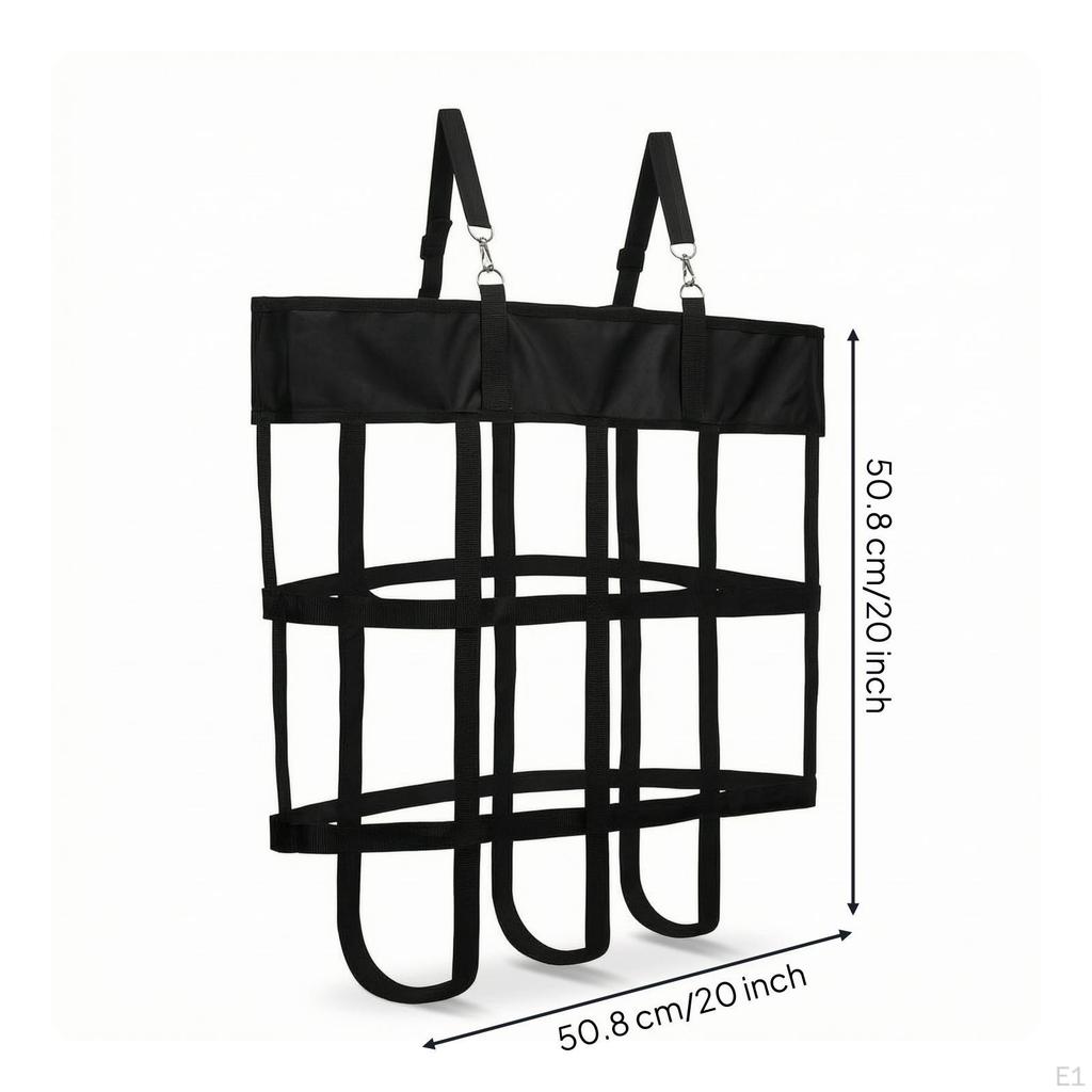 Hanging Fan Holder Bag Adjustable Square with Straps HeavyDuty for Horse Owners, Farmers,