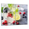 GLASS CUTTING BOARD 2x 30x52 FRUIT