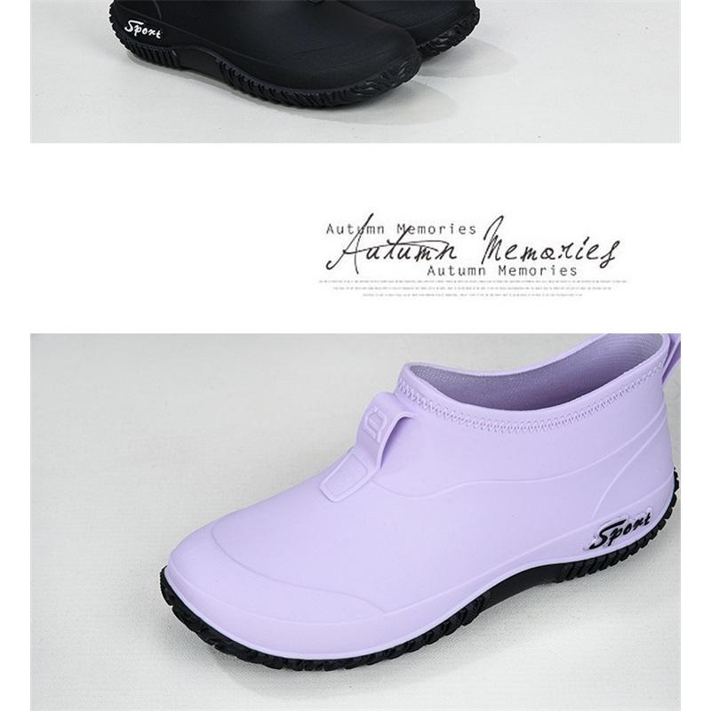 Women's Anti Slip Waterproof Thickened Low Top Rain Shoes