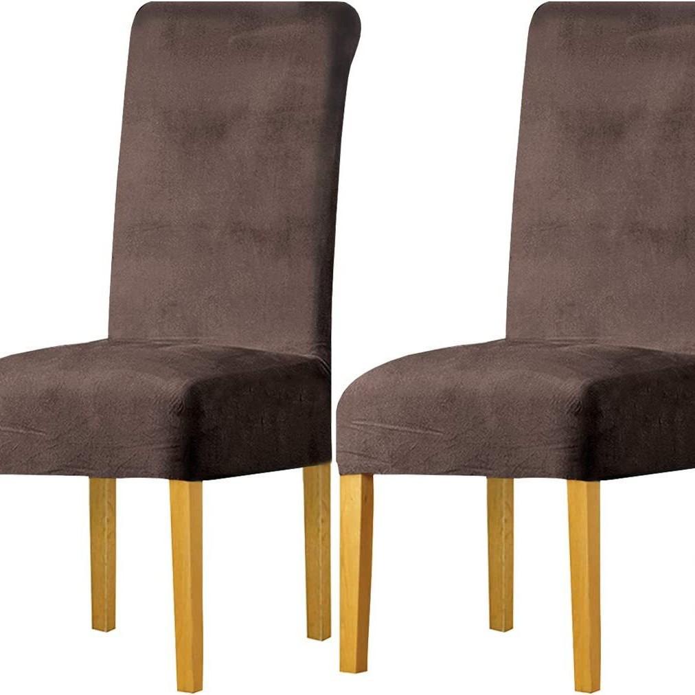 Velvet Chair Cover for Household Chair Cover Skin-friendly Silver Fox Velvet Chair Cover Hotel Restaurant Dining Chair Cover