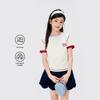 Girls' Color-Block Embroidered Short Sleeve T-Shirt