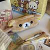 Kawaii Rilakkuma Pencil Cases For Kids Girls Cute Cartoon Bear Pencil Pouch Organizer Pen Bag School Stationeries Gifts Ins Hot