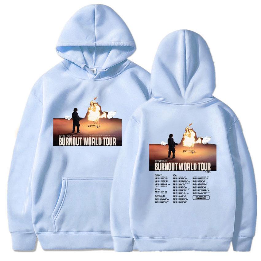Boywithuke Burnout World Tour 2025 Hoodies Sudadera Mujer Hooded Women Men Casual Sweatshirts Singer Graphic Printed Pullovers