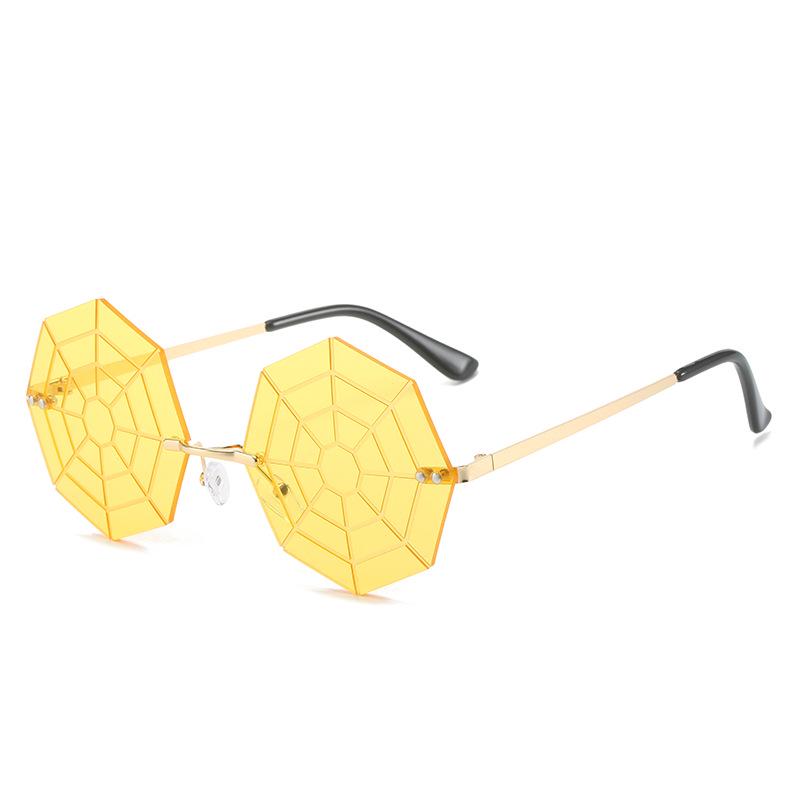 2023 Spider Web Frameless Sunglasses - European American Street Style Hip Hop Fashion