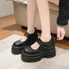 Fashion Lolita Shoes Women Mary Jane 2024 New Vintage Girls Students JK Uniform High Heels Platform Shoes Cosplay Black Female Shoes