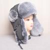Hot Sale Fashion Women Real Fur Cap Winter Bomber Hat For Lady Real Rabbit Fur Russian Hat Ushanka Thick Warm Cap With Ear Flaps