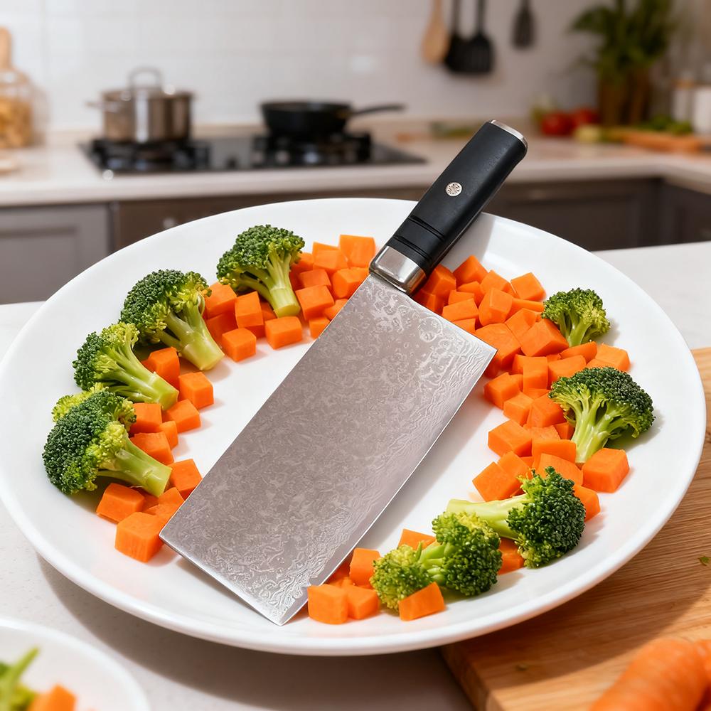 7.3 Inch Chinese Chef Knife 67-layers Damascus Steel Blade G10 Handle Slicing Vegetables Cleaver Meat Profissional Kitchen Knife