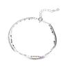 Sterling Geometric Layered Snake Bone Bracelet Women Minimalist Elegant Stylish Daily Wear