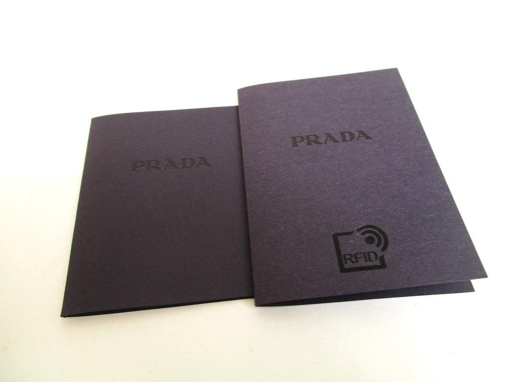 Authentic PRADA Black Saffiano Leather Card Case Card Holder #a929  Refurbished