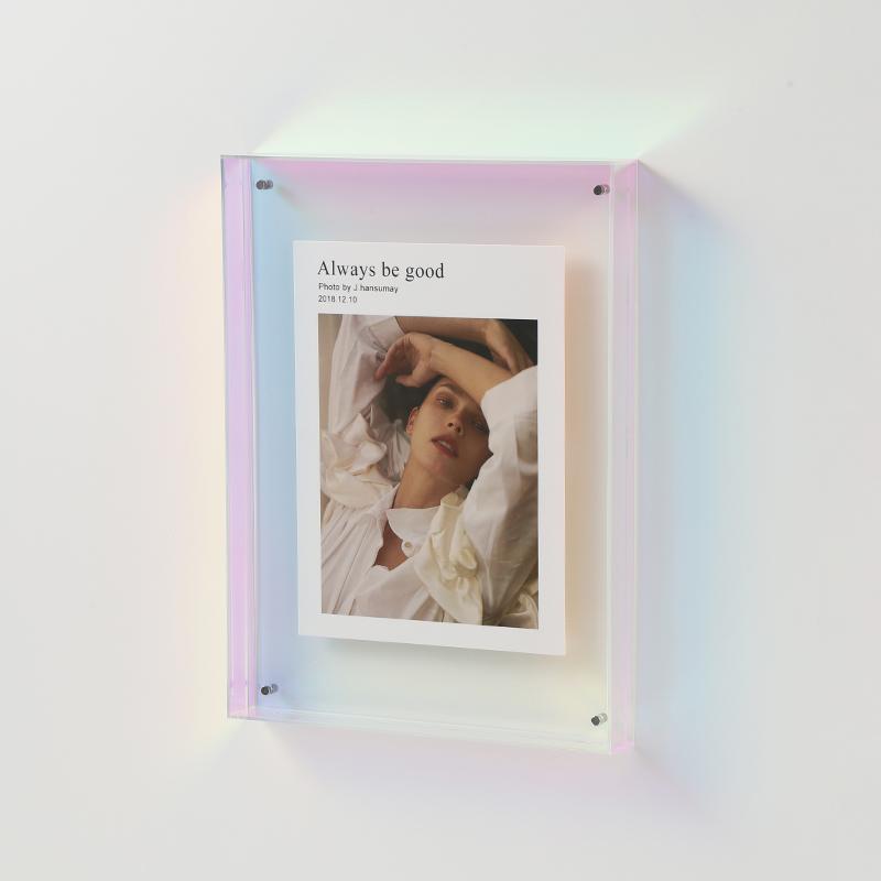 Cornice per Foto Acrilica Plastica Rettangolare Vuota Porta Cornice per Foto Custodia a Due Lati Trasparente Struttura per Disegno Decorazioni per la Casa