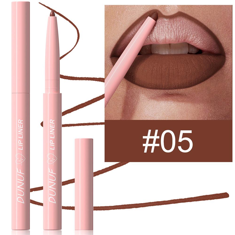 12 Colors Matte Lipliner Pencil Red Contour Tint Lipstick Waterproof Long Lasting Non-stick Cup Moisturising Lips Makeup