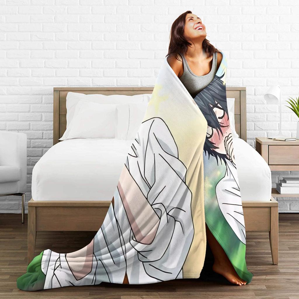 Yarichin Club Ayato Yuri Printed Blanket For Men Women Super Soft Cozy Throw Blankets for Sofa 50x60 Inches Multiple Sizes