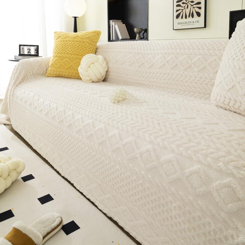 

Зимнее теплое мягкое полотенце для дивана, одеяло, плюшевый чехол для дивана, антигрязный чехол для дивана, чехол для собаки, домашнего животного, диван, полотенце, одеяло, защита 180*130cm белый