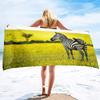 Cute Zebra Beach Towel Wild Animal Print Bath Towel for Spa Travel Yoga Sport Camp Hiking Microfiber Quick Dry Swimming Cover