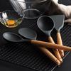 4/11/12PCS Silicone Cooking Utensils Set Non-stick Spatula Shovel Wooden Handle Cooking Tools Set with Storage Box Kitchen Tools