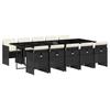 VidaXL Ensemble à manger de jardin 11 pcs coussins noir résine tressée 3210570