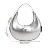 Modne damskie torby na ramię Proste srebrne torby hobo Codzienne damskie torebki Nowe damskie skórzane torebki pod pachę z PU