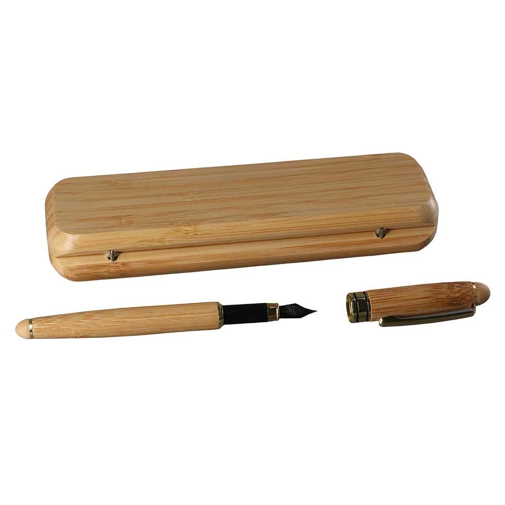 Kalligraphie-Lehrer Geschenke Holz Füllfederhalter Bambus Füllfederhalter Natur Bambus Stift Bambusbox Stifte