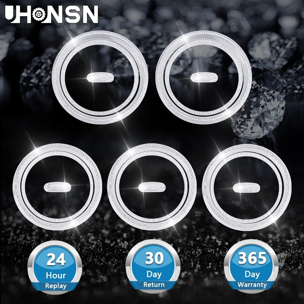 UHONSN 15 sztuk Akcesoria Mercedes Benz Błyszcząca Przednia Wentylacja Pokrywa Dekoracyjna Pani Wnętrze Słodka Naklejka Kalkomania Stop Cynku Srebrny