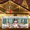 1 Stück 2D flach, Weihnachts-Garagentorbanner - Polyester, perfekt für winterliche Outdoor-Feiertagsdekorationen, kein Strom erforderlich