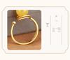 Elegant S925 Silver Amber Beeswax Adjustable Ring - Light Luxury