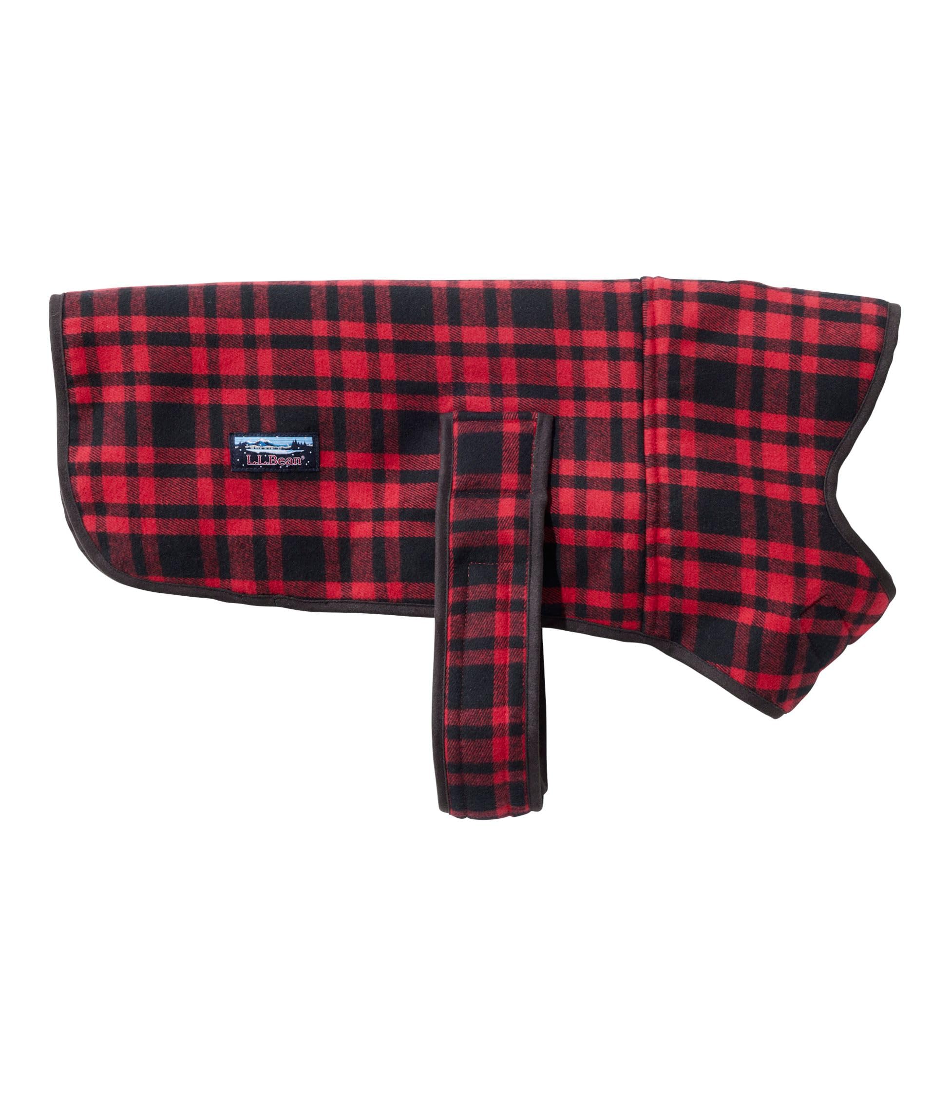 

L.L.Bean Flannel Sherpa Dog Vest, Medium, One Size Fits All, Royal Red Plaid, 0 1000248634