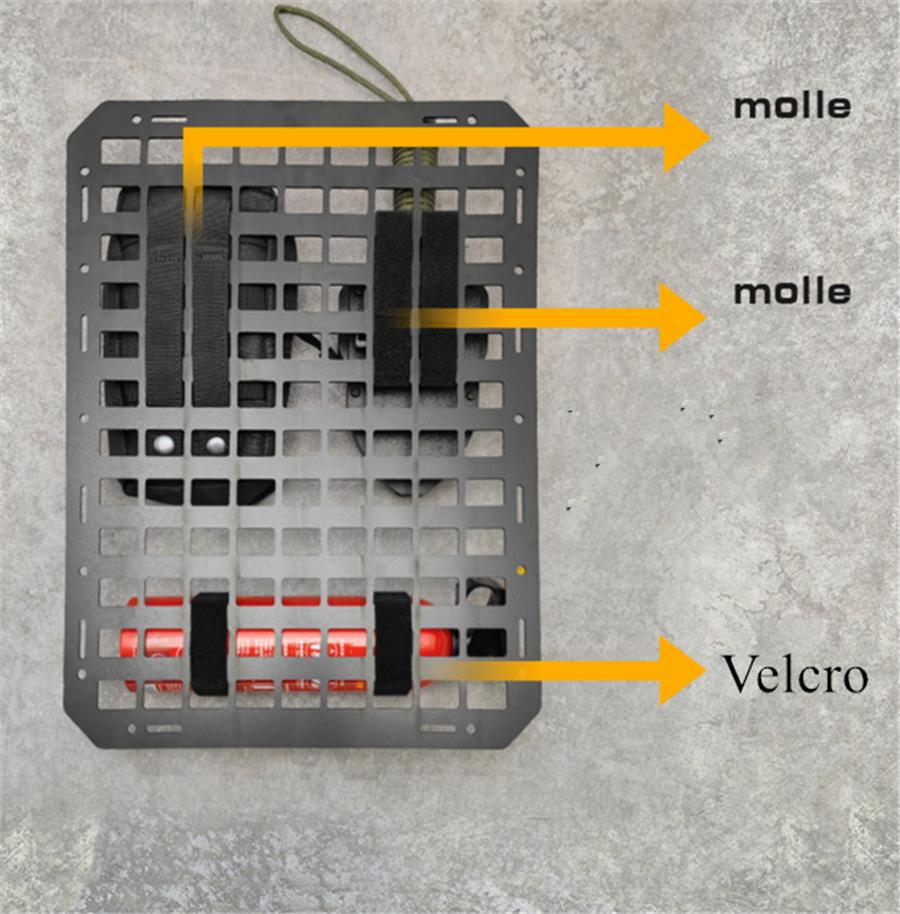 Univerzální stojan na opěradlo sedadel pro zbraně Úložný prostor taktický pevný panel MOLLE