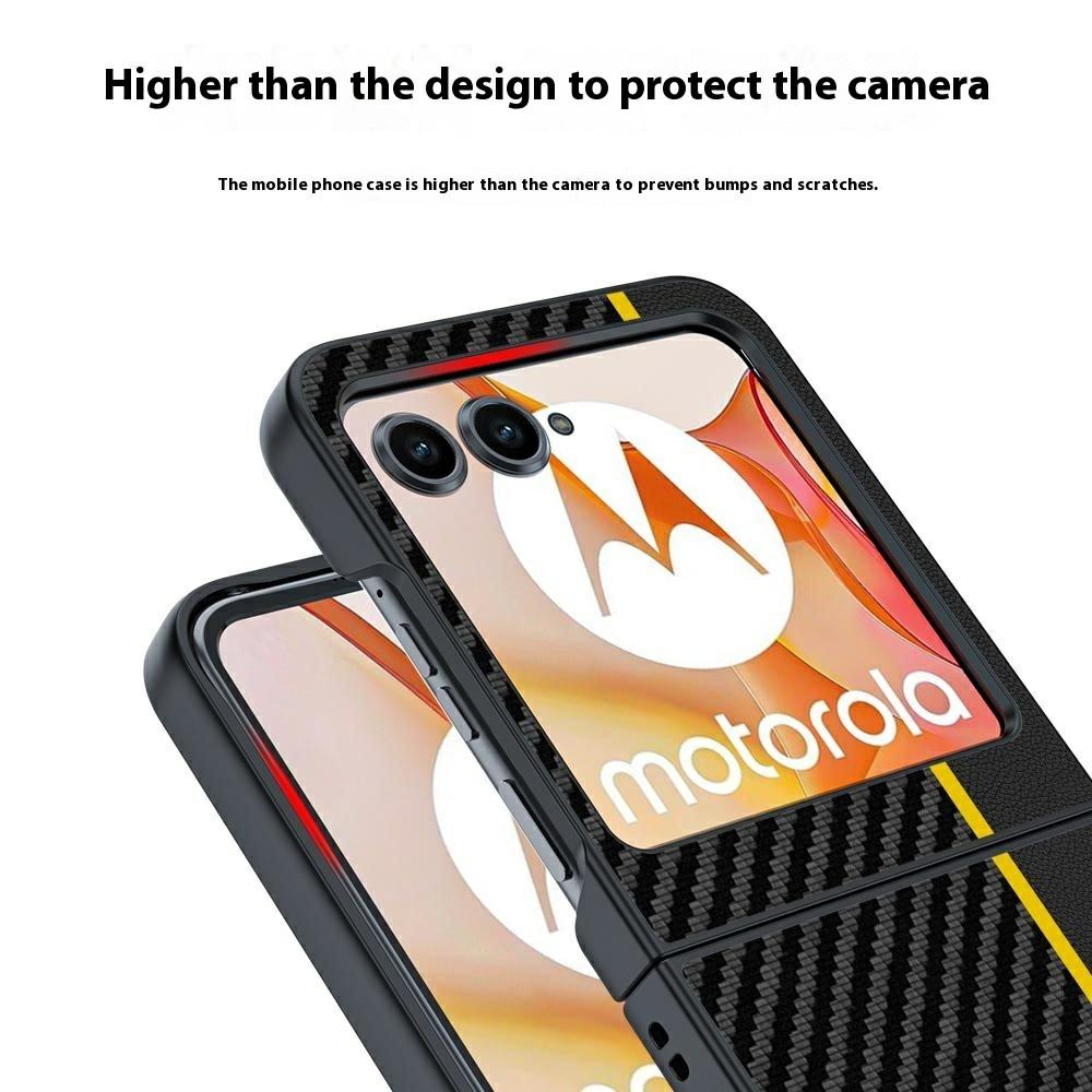 For Motorola Razr 60 Case Carbon Fiber Texture Ultra Slim Hard PC Phone Cover