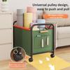 Toy Storage Basket with Four-wheels Sundries Storage Box Bedside Rack Large Capacity Trolley for Bedroom University Dormitory