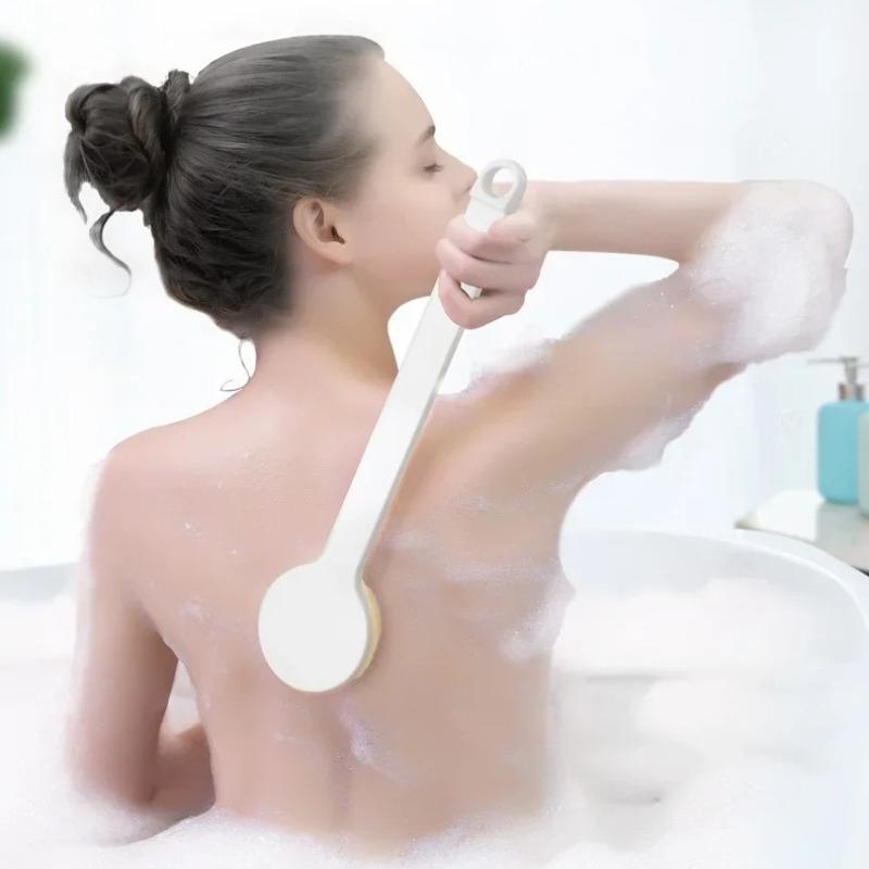 Long Handle Back Brush for Shower Soft Bristles Body Exfoliating Bath Brush Skin Health Shower Back Scrubber Bath Supplies