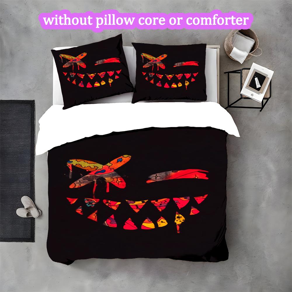 Monster Bettbezug-Set - Ohne Füllung & Steppdecke, Leicht, Maschinenwaschbar, Anime-Stil Gaming Bettwäsche-Set