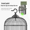 Luxury Large Round Metal Bird Cage for Parrots, Budgies, Cockatiels, and Mynahs – Complete Set