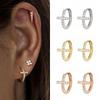 Rhinestone Retro Cross Ear Cuff Earrings - Hot-selling Ins Style